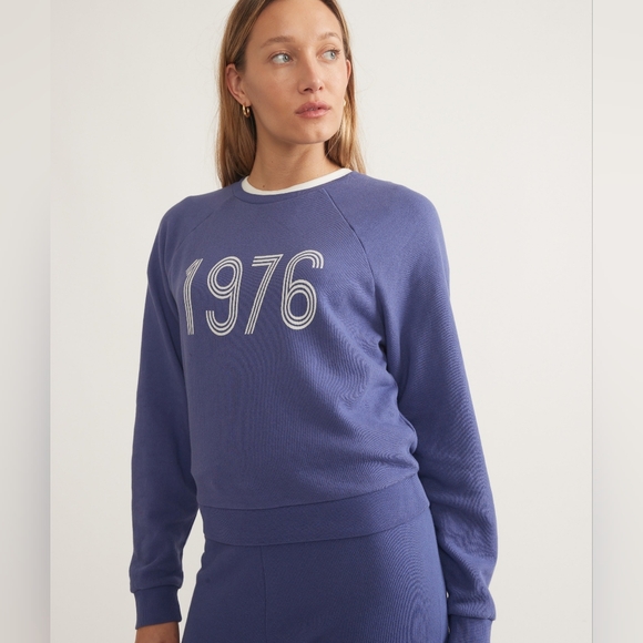 Marine Layer Vintage Terry 1976 Graphic Pullover Sweatshirt Women’s Size Small - Picture 11 of 13